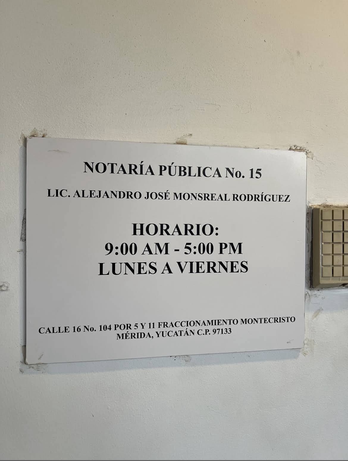 Notaría Pública 15 - Monsreal, Altabrisa