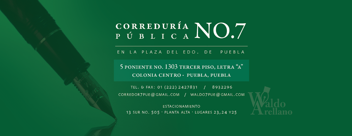 Correduría Pública No. 7 en la Plaza del Estado de Puebla, Otras zonas