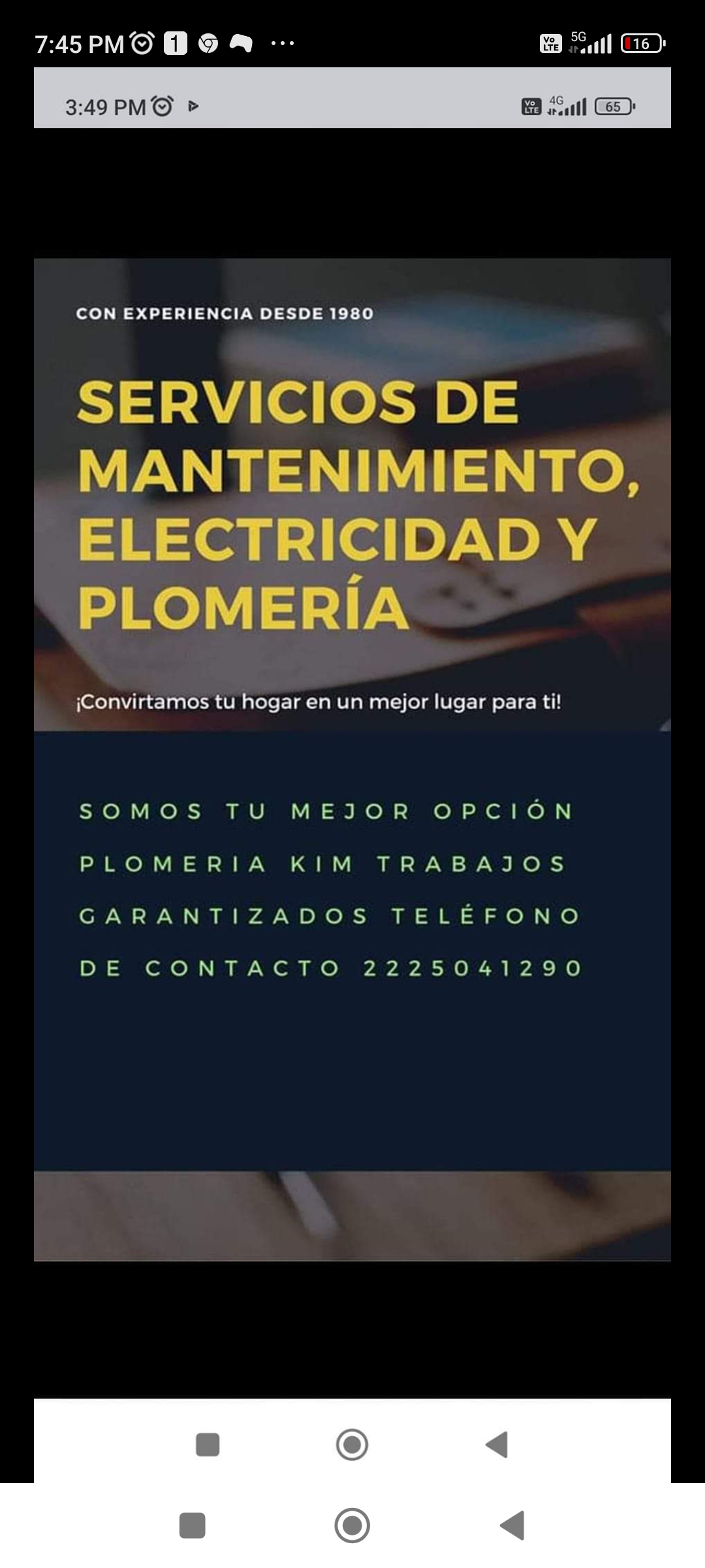 Plomeria y electricidad kim, Otras zonas